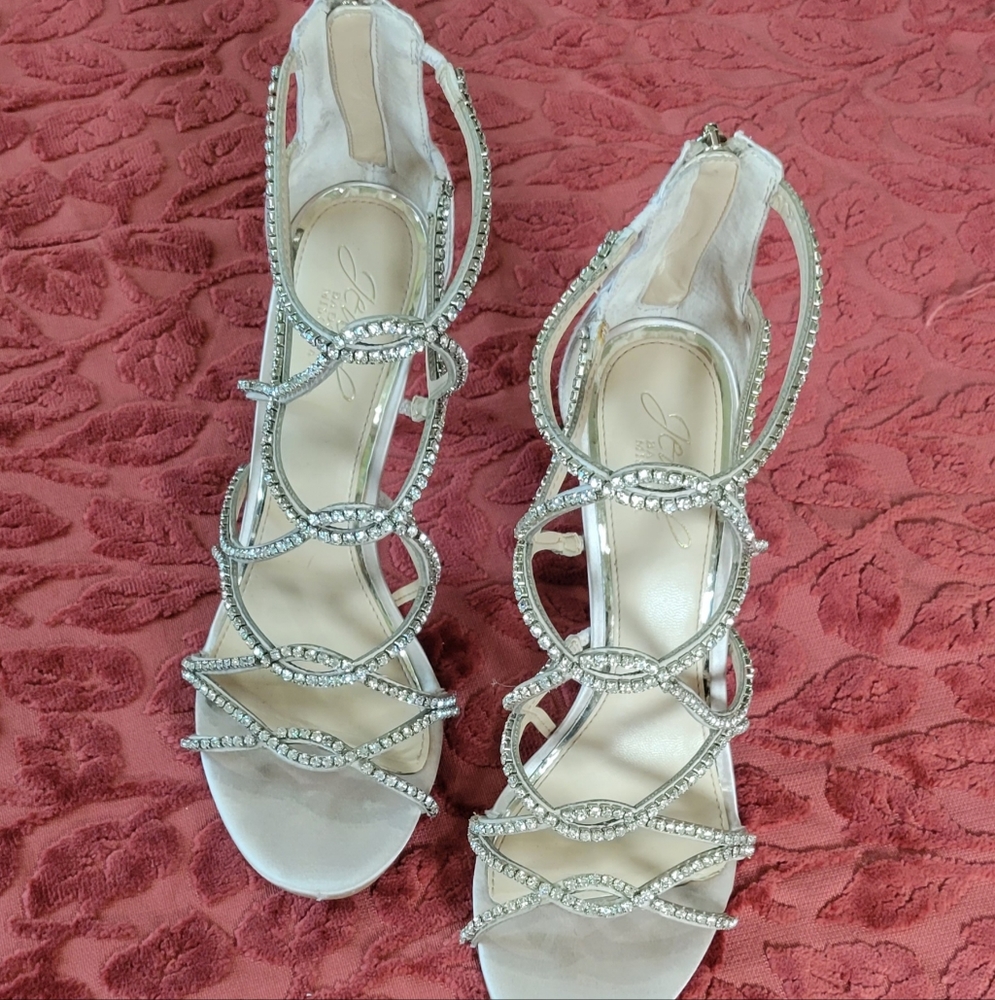 Jeweled Satin Strappy sandal